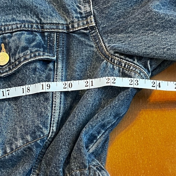 GAP women’s long oversize cinched waist denim jean jacket large NWT - Picture 10 of 11